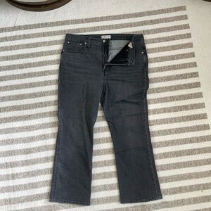 Madewell Dark Gray Flare Jeans